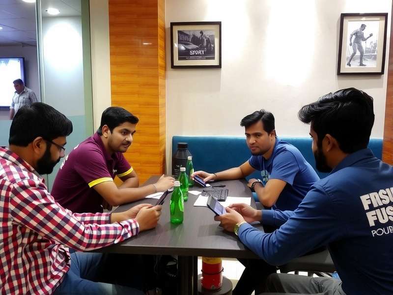 Indian Sports Fusion tournament at a Mumbai gaming cafe with players competing on mobile phones